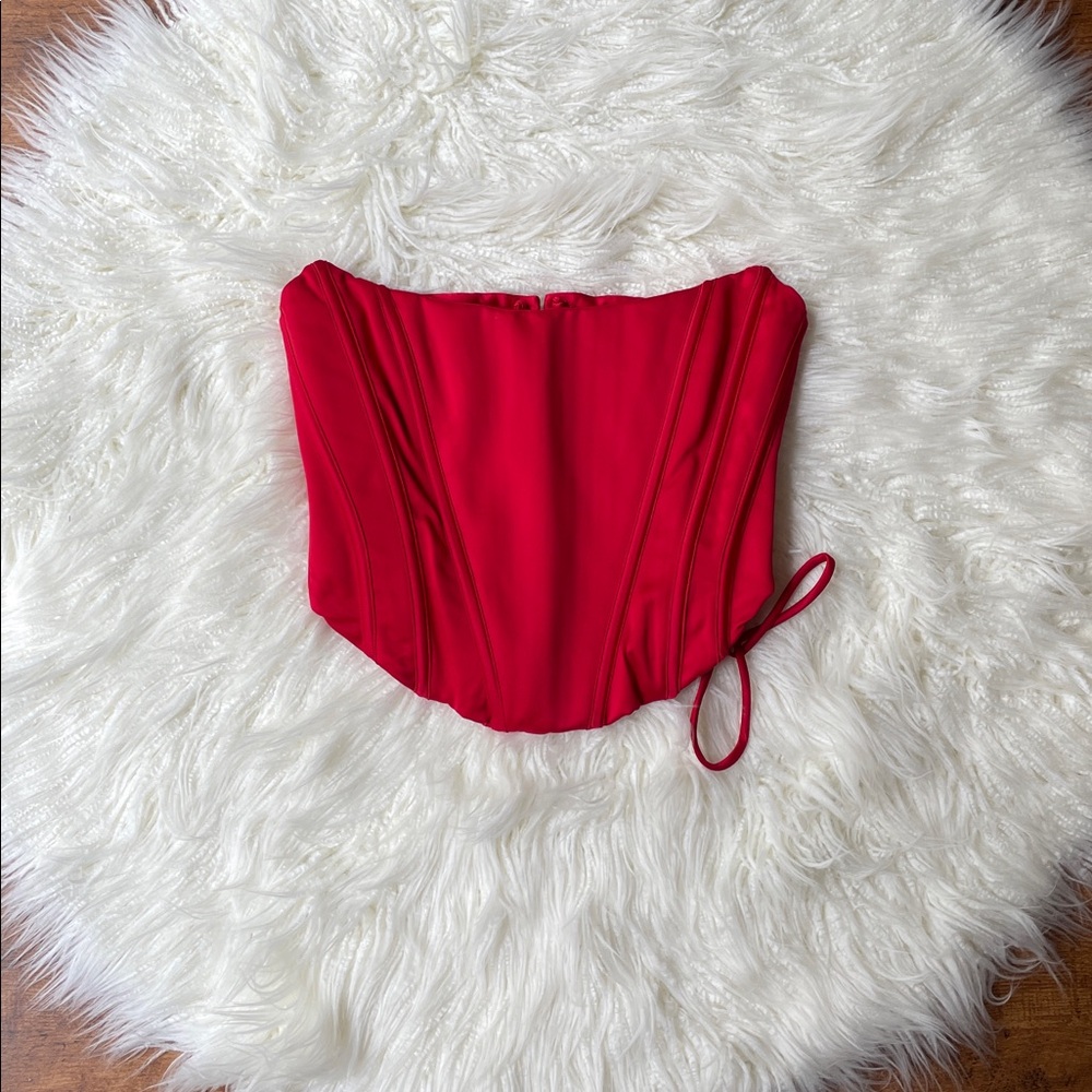 House of CB Genevieve Red Corset Top